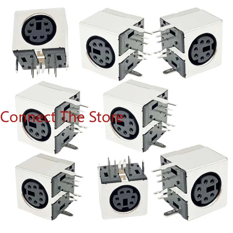 10PCS Supply MINI DIN6P Socket S Terminal 6P All-inclusive Mother MDD6P  MDC6P Computer  PS2 