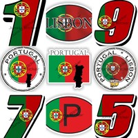 Azores Portugal Flag Emblem Stickers Celebrate Azorean Pride with High-Quality Decals Lisbon Portugal City Country Code Sticker