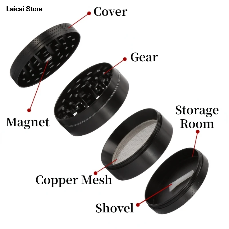 

40mm、50mm，NEW Special Plastic Mini Tobacco Crusher & Tobacco Herb Spice Grinder Herbal Alloy Smoke Metal Crusher