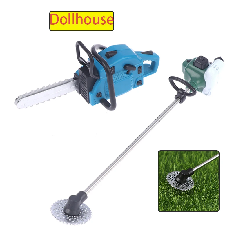 1Pc Simulation Dollhouse Miniature Mower Mini Electric Saw Pretend Toys Accessories For Doll House Play