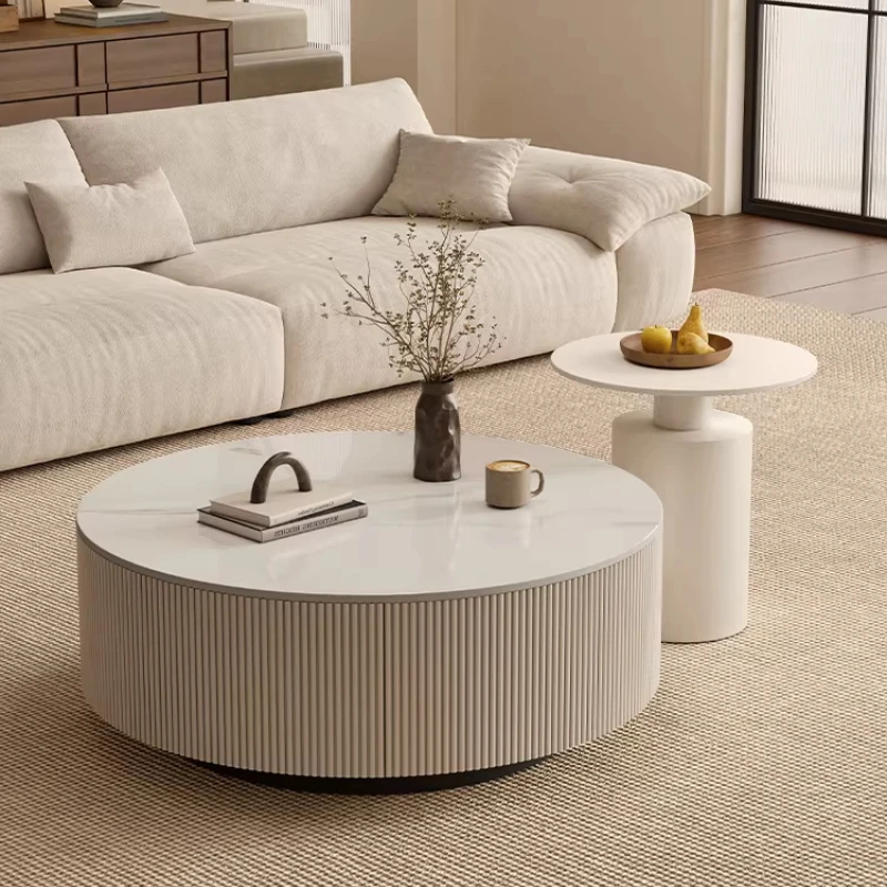 Mesa de centro simples e luxuosa, decoração para sala de estar, mesa de centro estética moderna, armazenamento minimalista, mesa auxiliar, móveis para casa