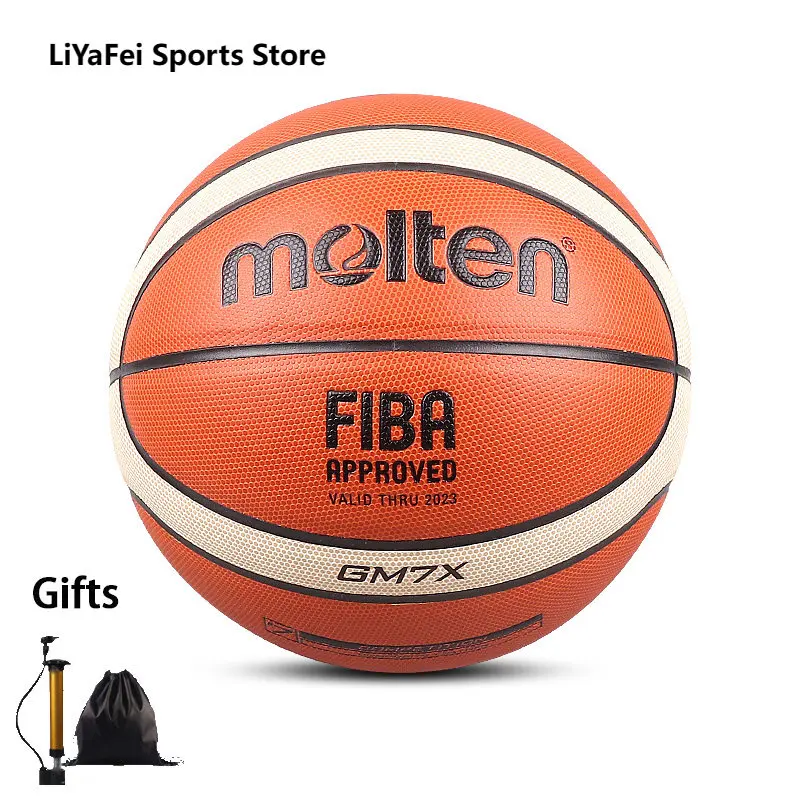 

Molten Size 5 6 7 Basketballs GM7X Man Women Indoor Match Standard Official Basketball Soft Touch Youth Training Balls Free Gift