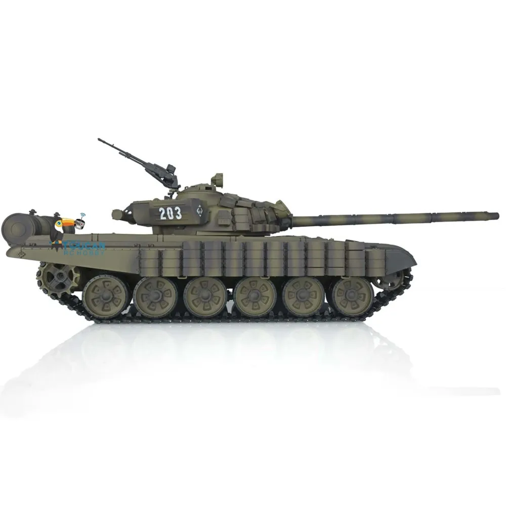 Realistyczny model czołgu Heng Long T72 RC w skali 1/16 do bitew, z płytą główna 7.0, plastikowy, gotowy do uruchamiania (RTR), zdalnie sterowany czołg Panzer dla dorosłych, inspirowany amerykańskimi akciami.