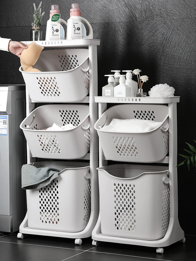 

Большая многослойная корзина для одежды большой вместимости, японский стиль, однотонная, для дома, для спальни, подарок на каждый день