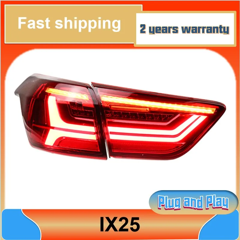 Car Styling for Hyundai IX 25 Tail Light 2016 Certa Taillights Rear DRL Fog Brake Turn Signal Reversing