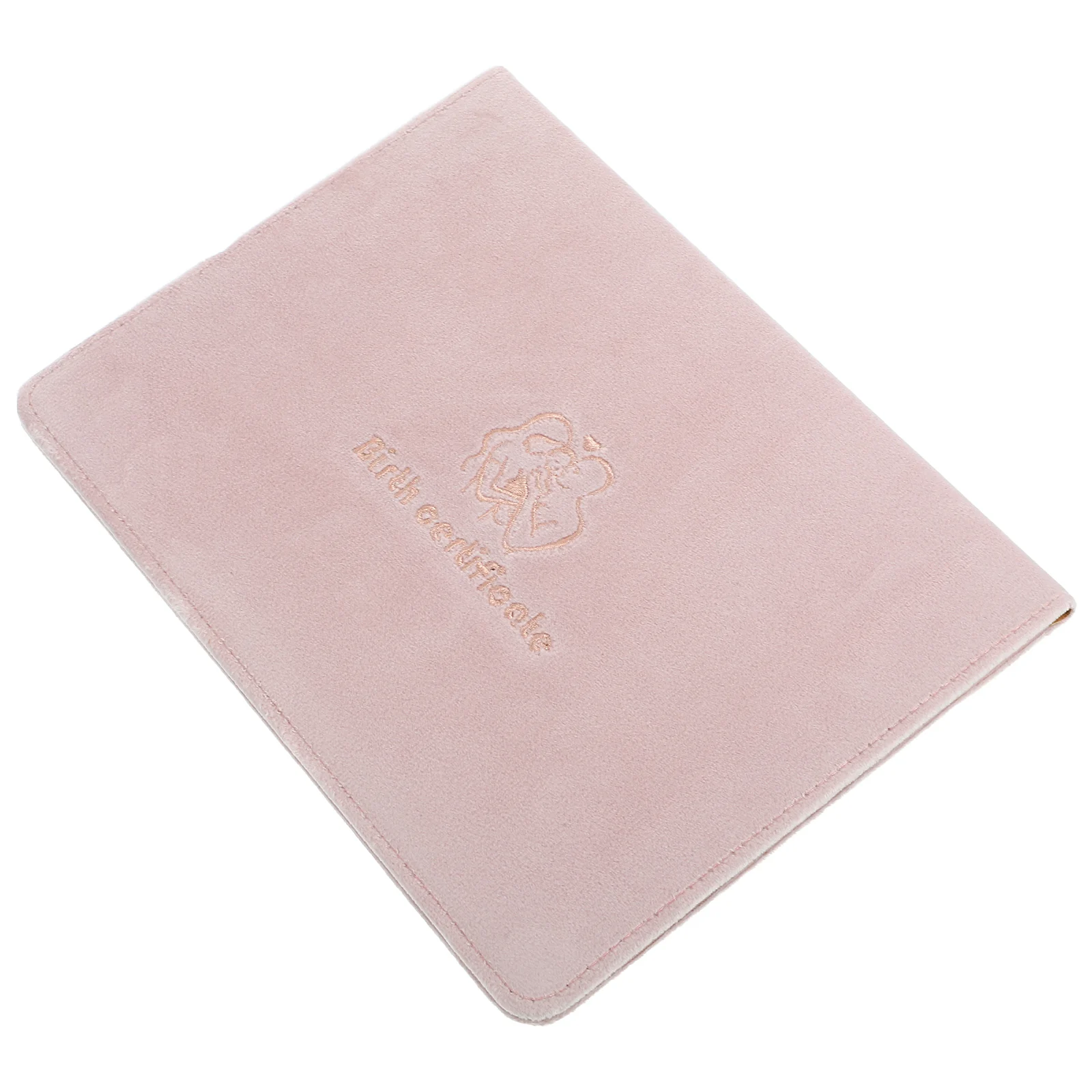 

Birth Certificate Protective Cover Holder Single Pink Artificial Folder for Documents Photos Certificate Organizer File