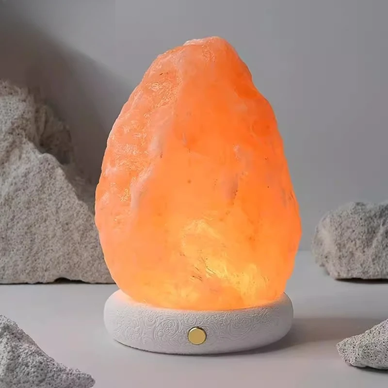 

Перезаряжаемая лампа для ароматерапии с натуральным рудным кристаллом и соленым камнем, ночник для спальни, помощь во сне