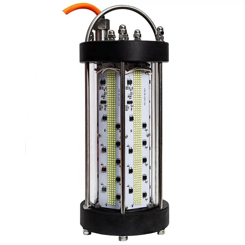 Luz de pesca subacuática de 1000W de profundidad completa, luces Led subacuáticas para atraer a la pesca