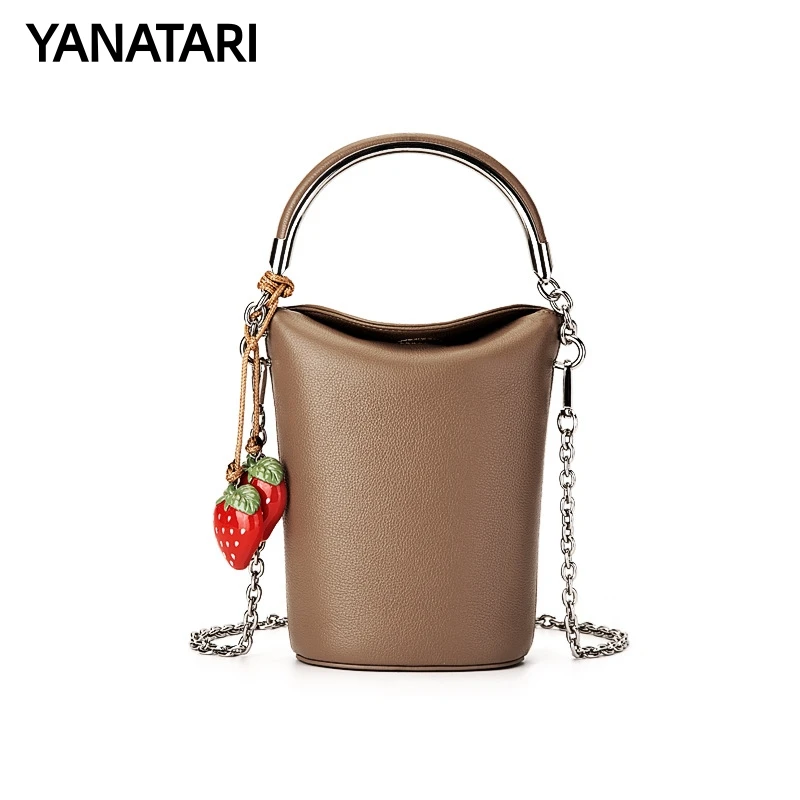 YANATARI мягкая женская сумка из натуральной коровьей кожи, сумка через плечо, роскошная сумка через плечо, мини-сумка для мобильного телефона