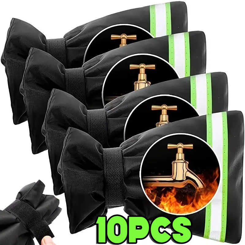 Winter Outdoor Faucet Cover Reflective Strips Reusable Anti-freeze Hose Bib Tap Insulation Sleeve Cover Garden Water Faucet Sock