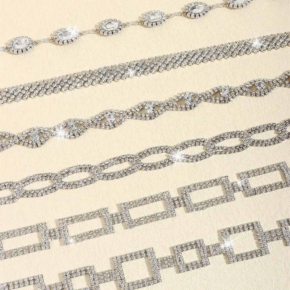 Silberner Strass-Taillengürtel ​ Diamantähnlicher Glanz ​ ​ Verstellbare Passform ​ ​ Hochzeitskleid-Gürtel ​ ​ Elegantes Design ​ ​ Brautgürtel ​