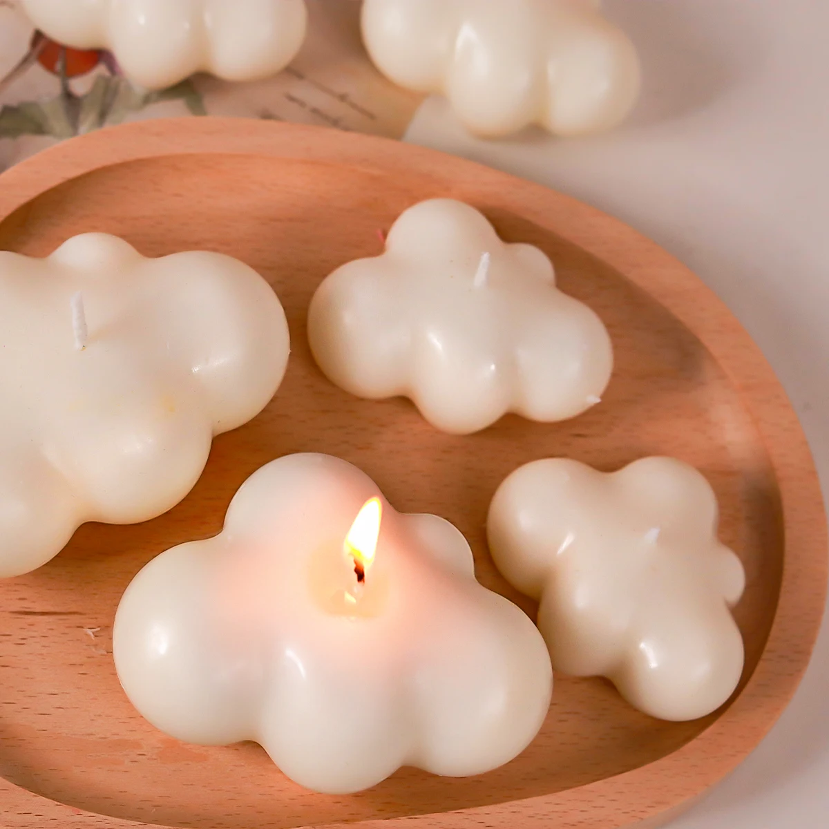 Clouds Shape Candle Silicone Molds Heart Soap Concrete Resin Making Supplies Mould DIY Ice Cube Candy Baking Tool Home Decor