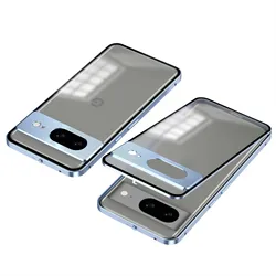 Frosted Backplate Metal Frame Lens Protection Shockproof Cover Funda For Pixel 8 7 A Pro Luxury Aluminum Alloy Metal Phone Case