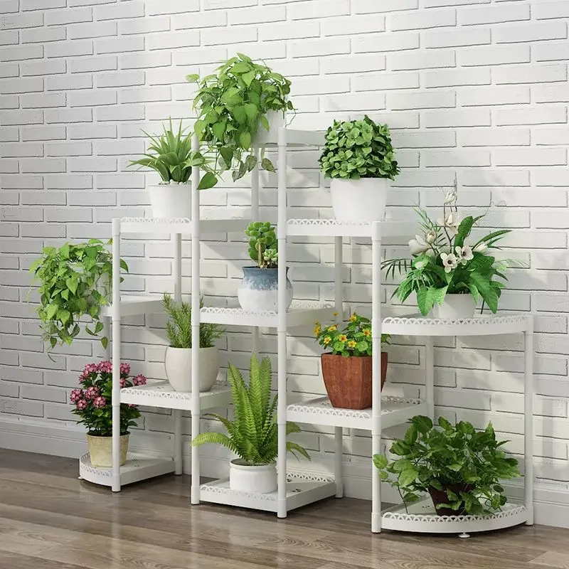 Shelves For Plant Multi-Storey Floor-To-Ceiling Balcony Pot Plant Stand Flower Rack Living Room Lobby Display Flower Stand