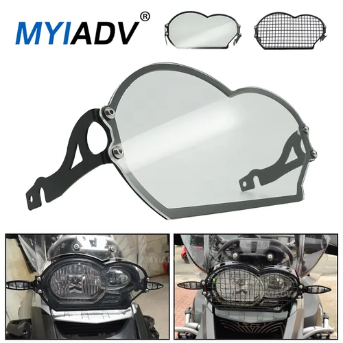 Cubierta protectora de faros R1200GS para BMW R1200GSA R 1200 GS Adv 2004-2008-2012 parrilla de protección de faros delanteros de motocicleta