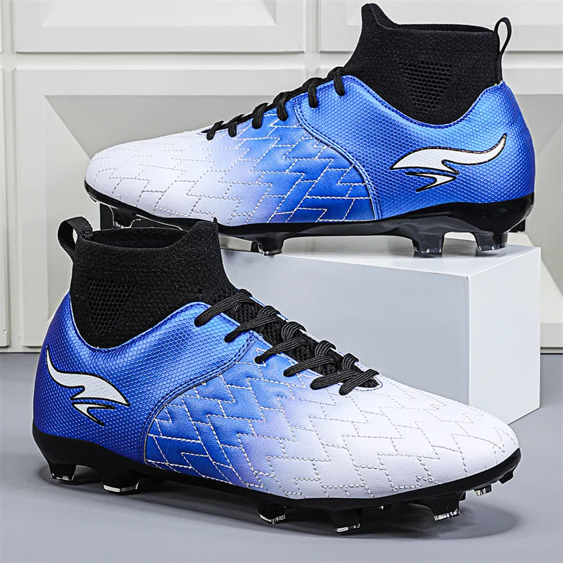 

Men Football Field Boots AG/TF High-top Soccer Shoes Professional Football Boot Ultralight Outdoor Cleats Training Ankle Sneaker