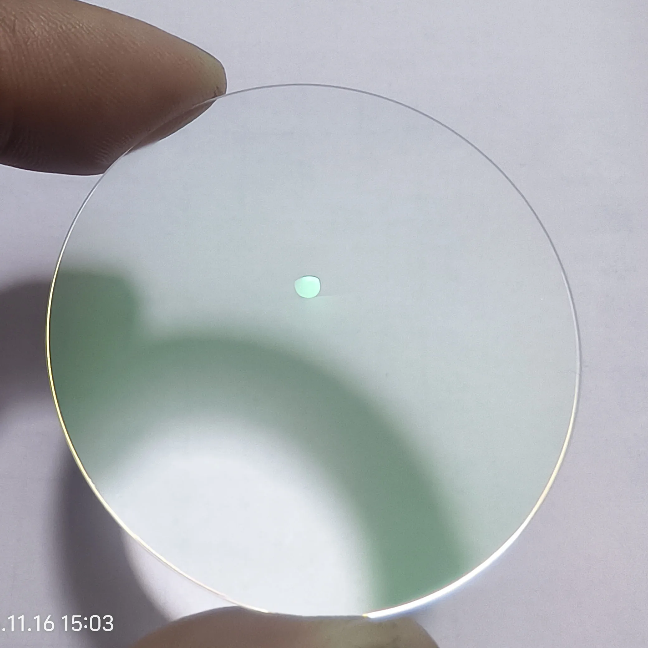 

Diameter 43mm, focal length 191mm concave convex single piece optical glass lens coated with 400~700nm part number R143