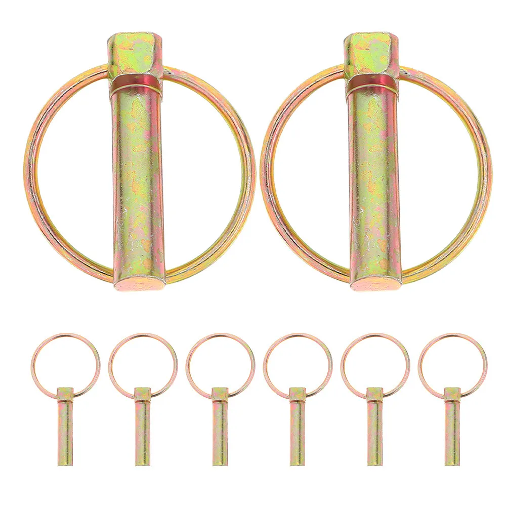 

8Pcs Heavy Duty Safety Lock Pins Trailer Lynch Pin Set Quick Installation Secure Towing for Trucks Tractors Trailers Mowers