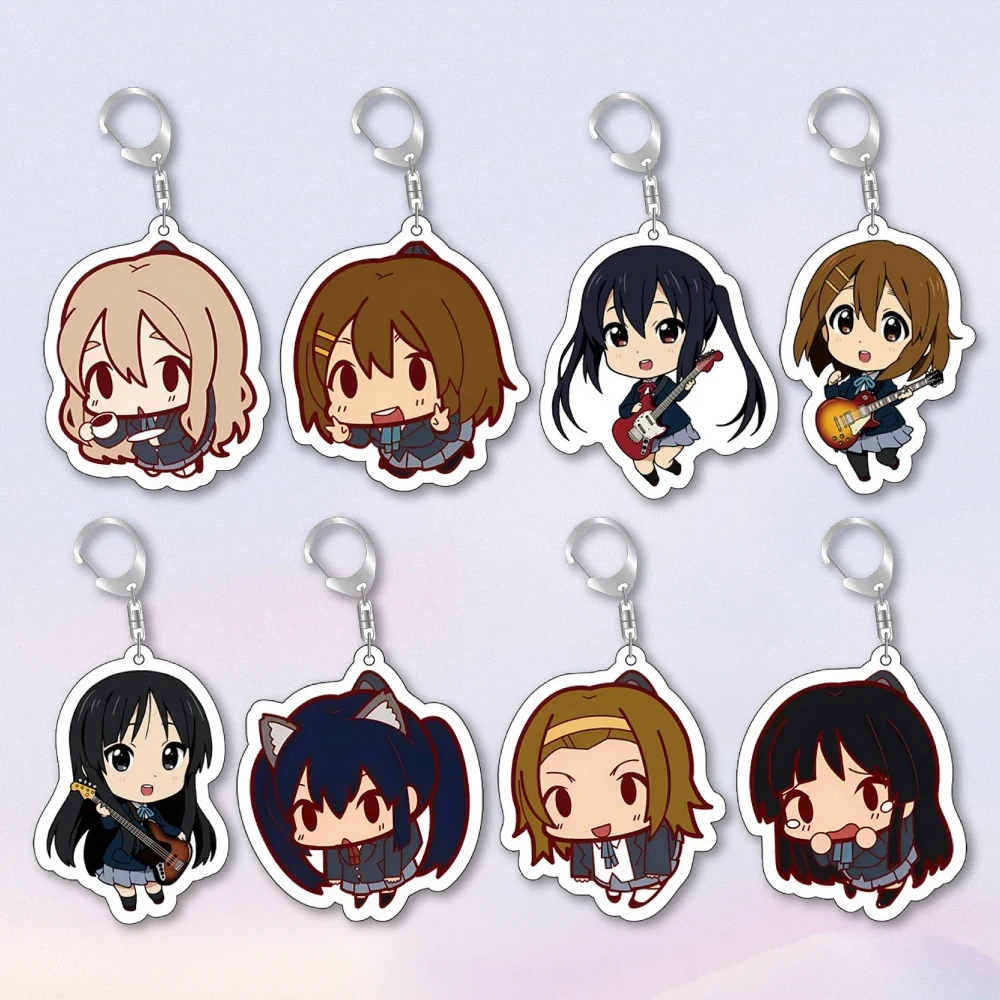 

Diy K-On Kotobuki Tsumugi Hirasawa Yui Acrylic Keychain Anime Peripherals Two-dimensional Cute Cartoons Backpack Pendant Gifts