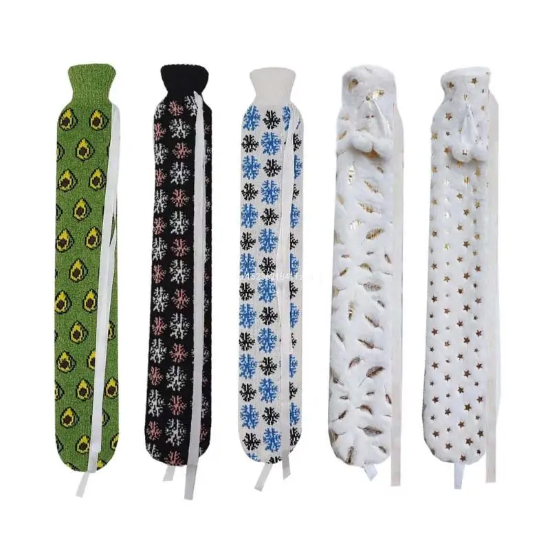 

Hot Water Bottle for Women Winter Reusable Protective Plush Covering Washable Dropship