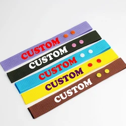 Customizable Name Tag Strap Personalized Embroidery Your Text Customized Name Identifier Label For Luggage Suitcase Backpack