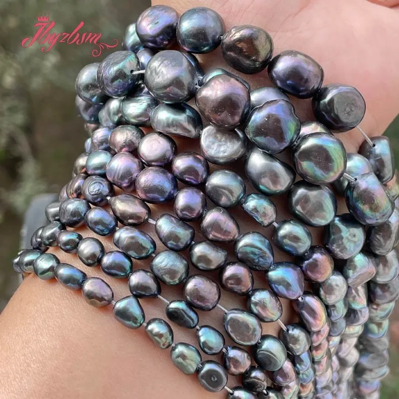 5-7/8-9/9-10mm Black Potato Irregular Freshwater Pearl Natural Stone Beads for DIY Women Necklace Bracelet Jewelry Making 15