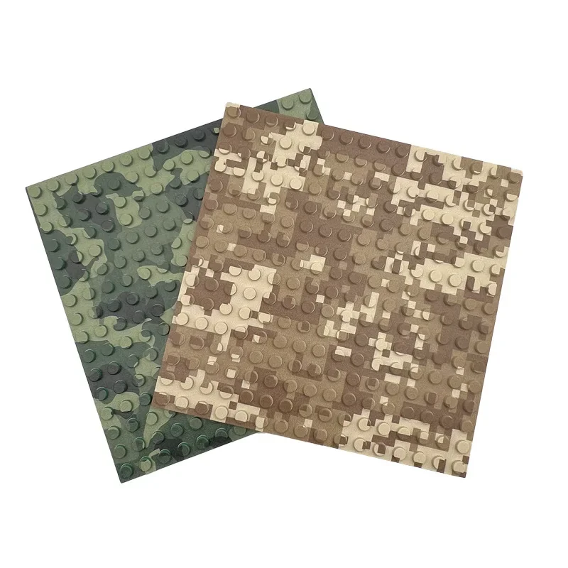 Building blocks single-sided bottom plate 16*16 particle point size 12.8*12.8 printing camouflage