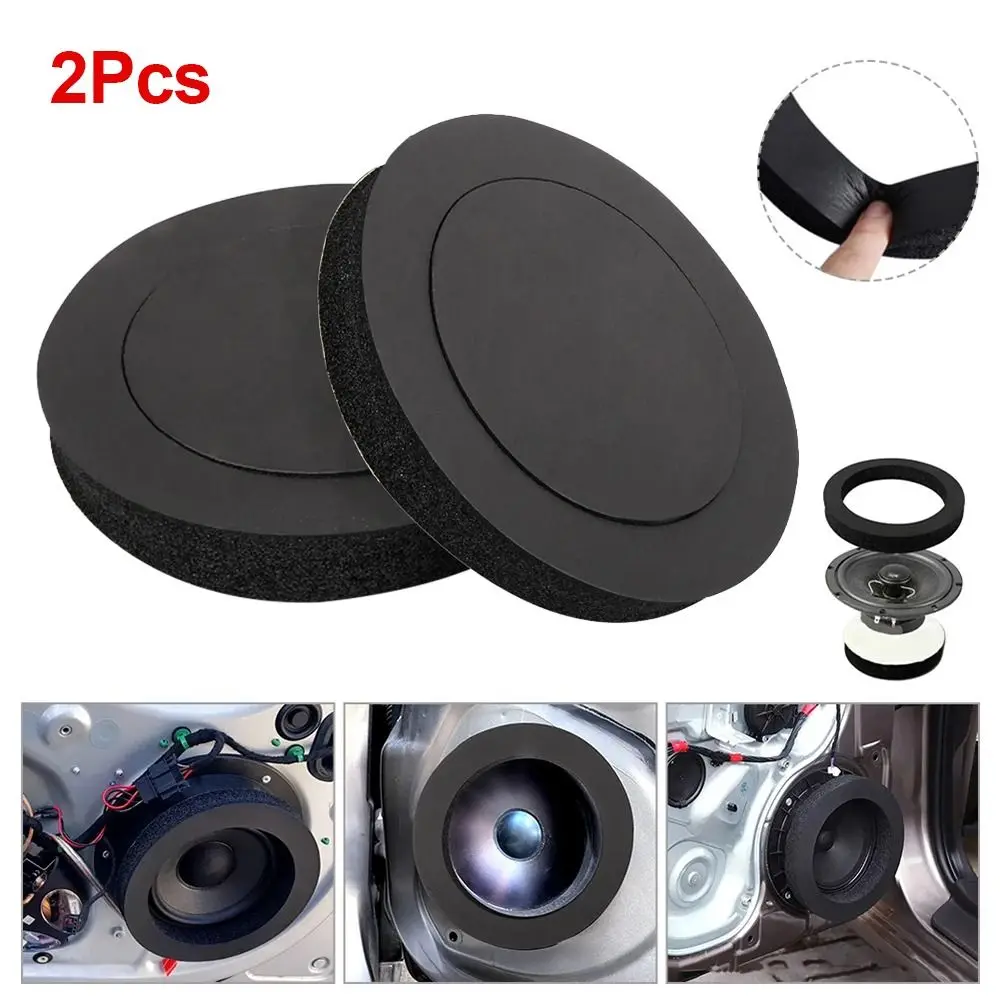 1/2Pcs 6.5 Inch Size Car Speaker Foam Ring 19.5cm Diameter 14cm Inner Diameter Sound Insulation Bass Pad 2.5cm Height