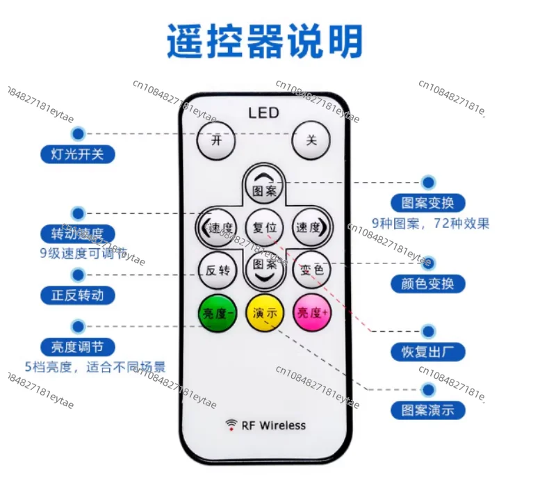 Barbershop turn lights hanging wall LED turning lights full color color changing waterproof energy saving super bright hair 1PC