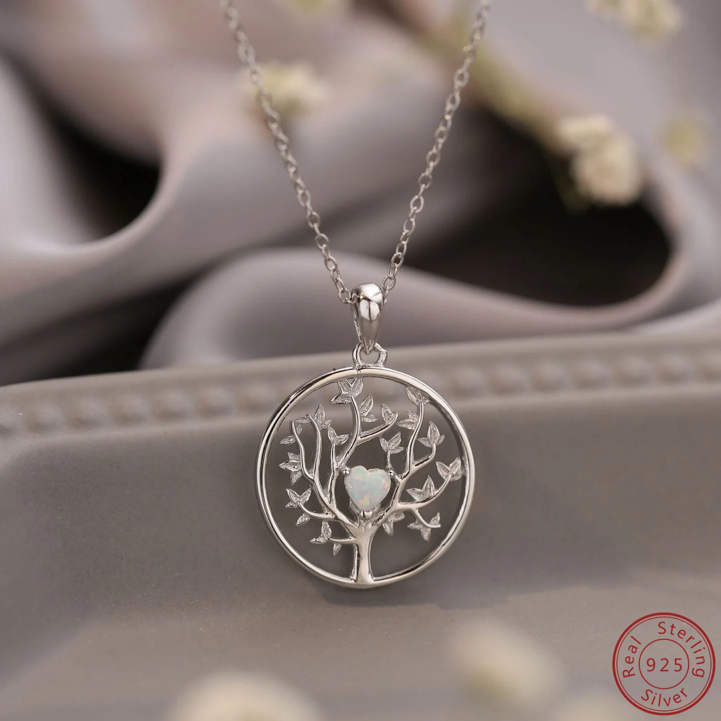 2024 Popular European and American Fashion Simple Personality Tree Shape 100% S925 Sterling Silver Aubao Necklace for Women