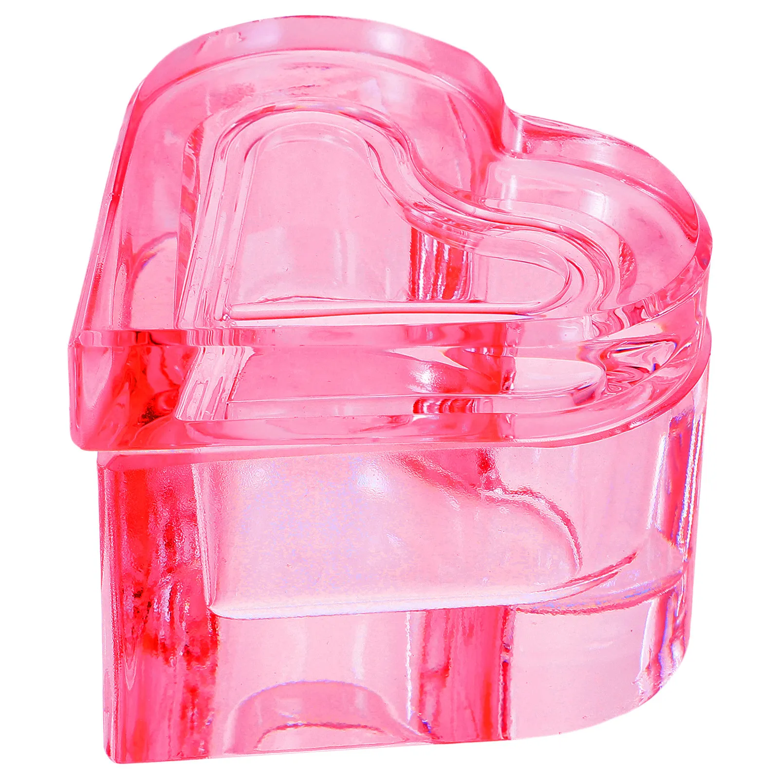 

Стеклянная чаша для маникюра в форме сердца с крышкой, хрустальная емкость для акриловых жидкостей и средств для снятия лака, для ежедневного использования в салонах красоты