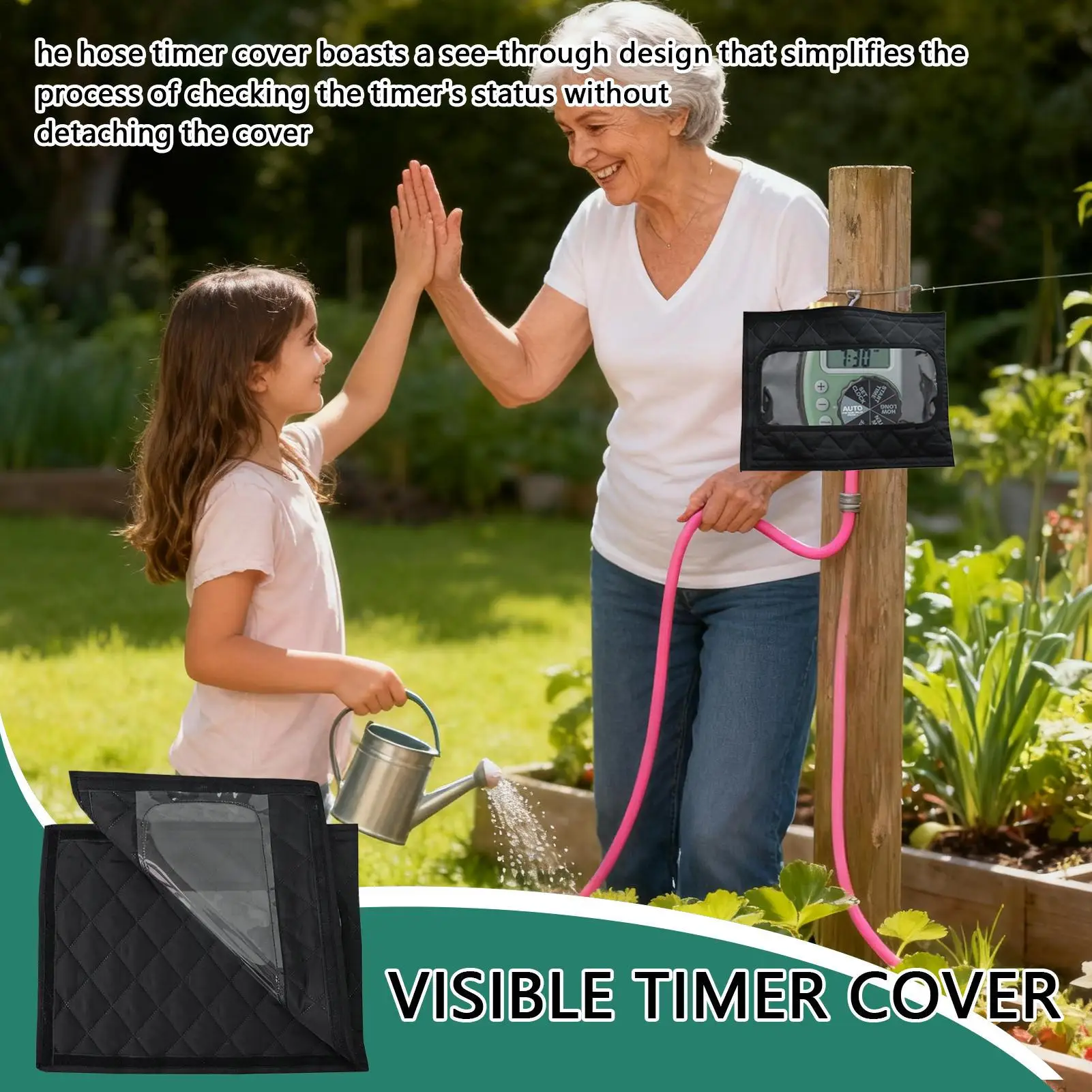 

Крышка таймера полива шланга, устойчивая к атмосферным воздействиям рукав, прозрачная крышка таймера спринклера переднего окна для наружного сада, крышка шланга