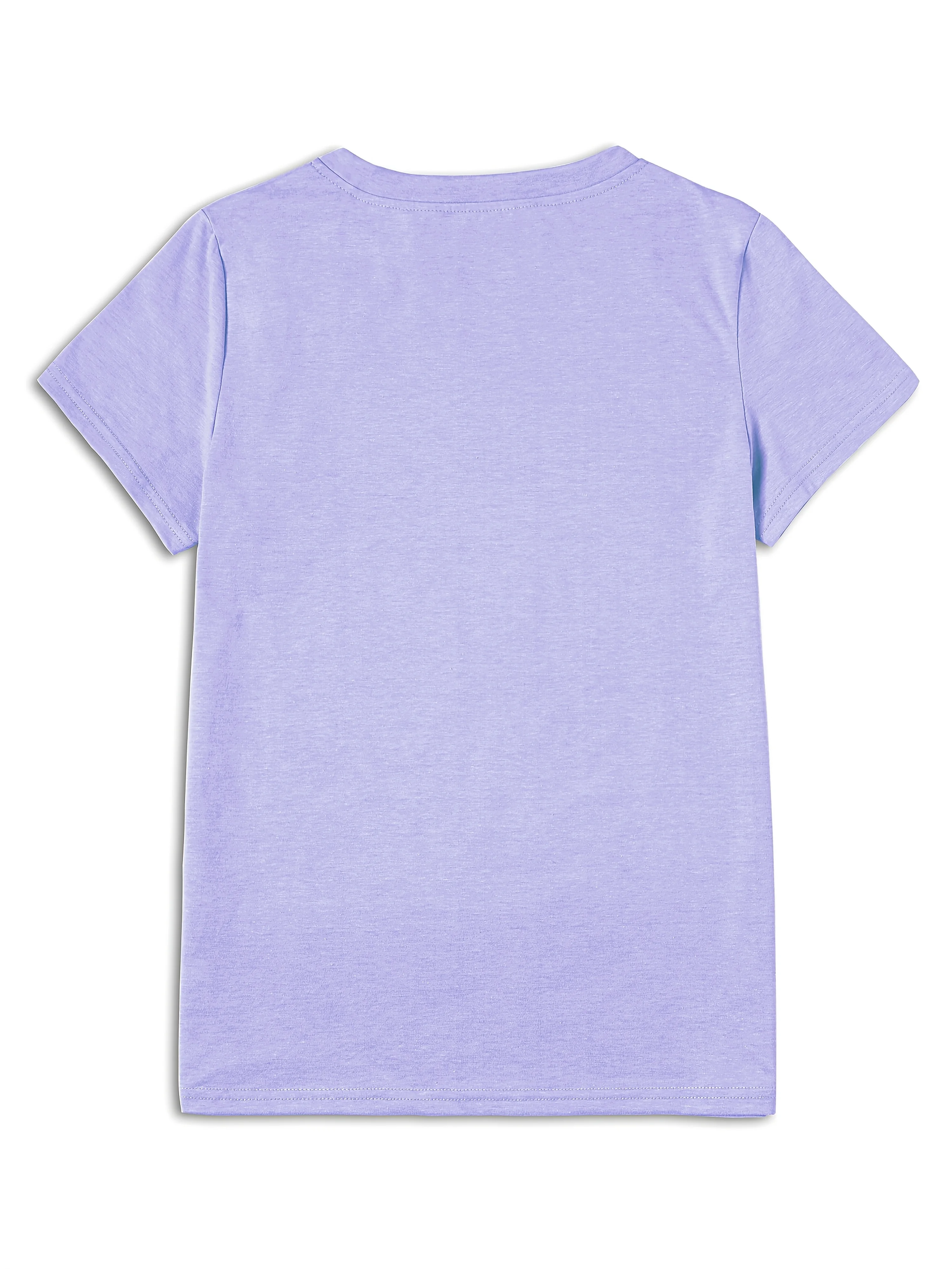 T-Shirt manches courtes col rond femme, décontracté, imprimé papillon violet, léger et respirant, à la mode, été