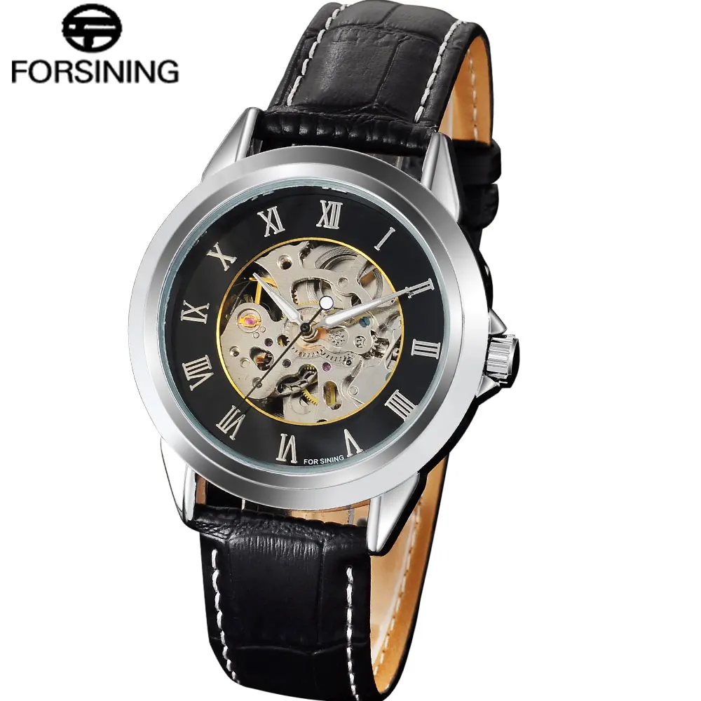 

2023 FORSINING Luxury Brand Men Mechanical Watches Leather Strap Fashion Sport Men'S Automatic Skeleton Watches Relogio Masculin