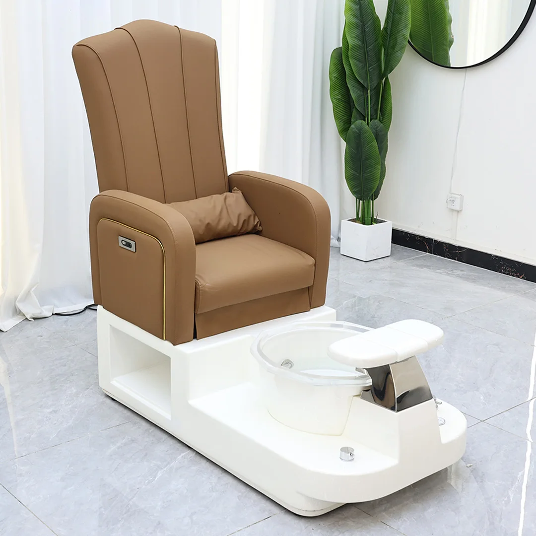 باديكير الأثاث كراسي العرش محطة باديكير قابل للتعديل مسند الظهر كرسي كهربائي تدليك كرسي باديكير دون السباكة