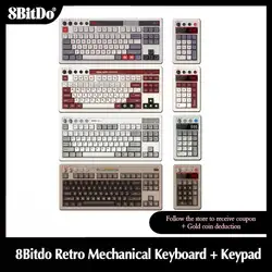 8BitDo Retro Mechanical Keyboard with Retro 18 Numpad Compact Design, Enhanced Gaming Experience - Windows & Android Compatible