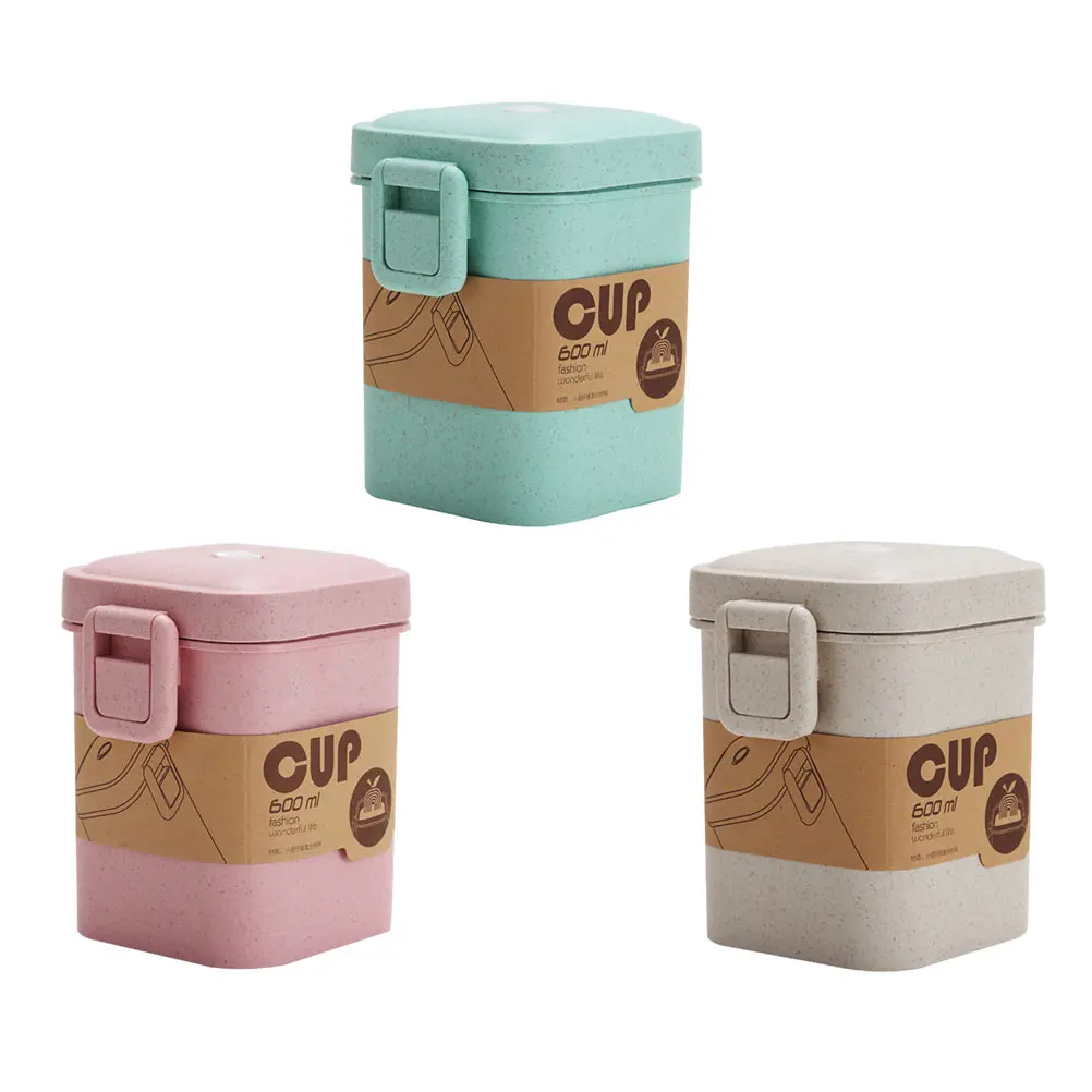 

Degradable Soup Cup for Family Work School Picnic Soup Porridge Fruit Long Lasting Material Sealed Leak Proof