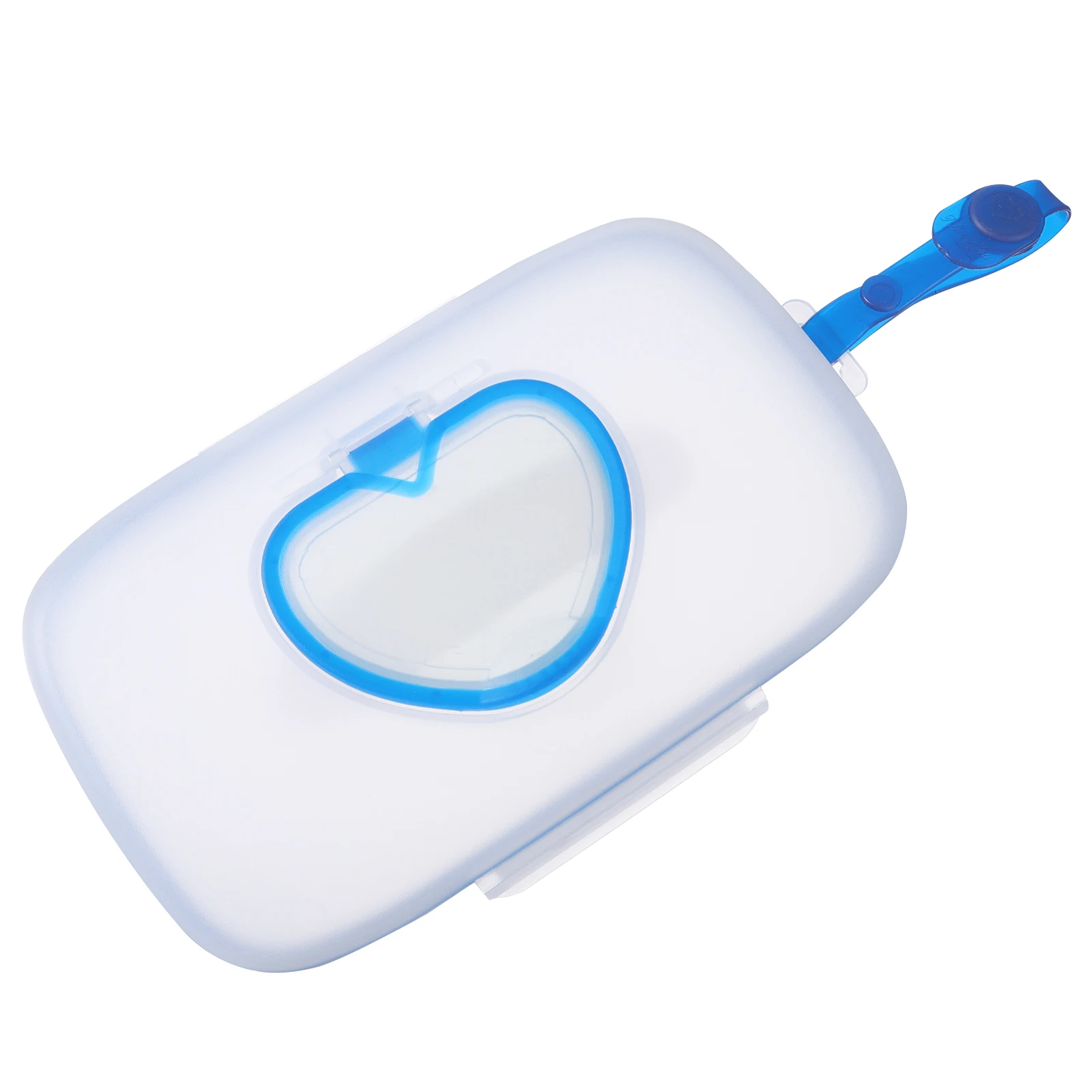 

Portable Baby Wipes Box Blue Travel Holder Wet Tissue Case Hanging Reusable PP Material Diaper Bag Friendly Moisture Lock Long