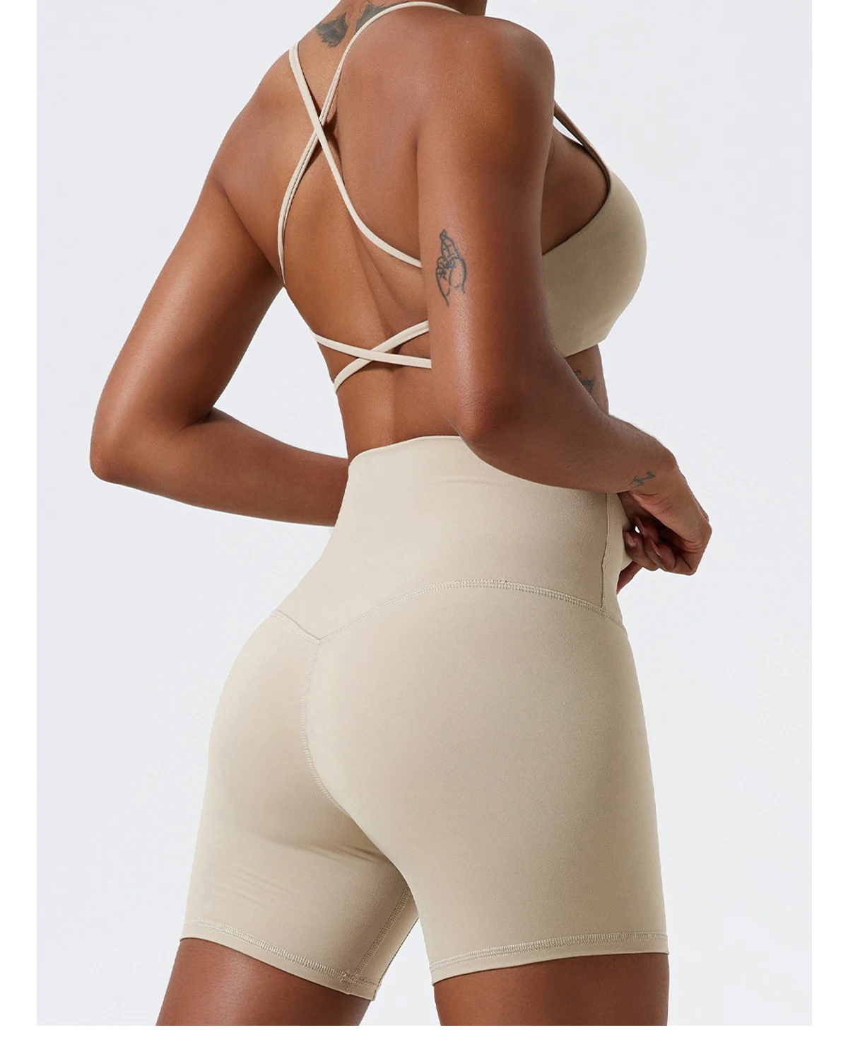 Hearuisavy Sommer Damen Sport-BH Unterwäsche Sportbekleidung Gym-Top Yoga-Kleidung Atmungsaktiv Schnelltrocknend Lauf-Pilates-Fitness-Top – Detail 39