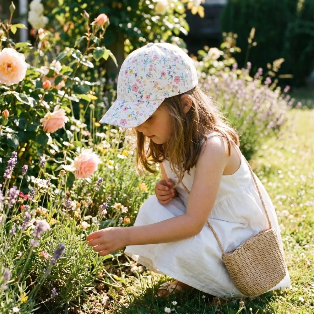 

Cartoon Flowers Adjustable Baseball Caps Polyester Breathable Children Outdoor Caps Sunscreen Sun-shading Sports Hats