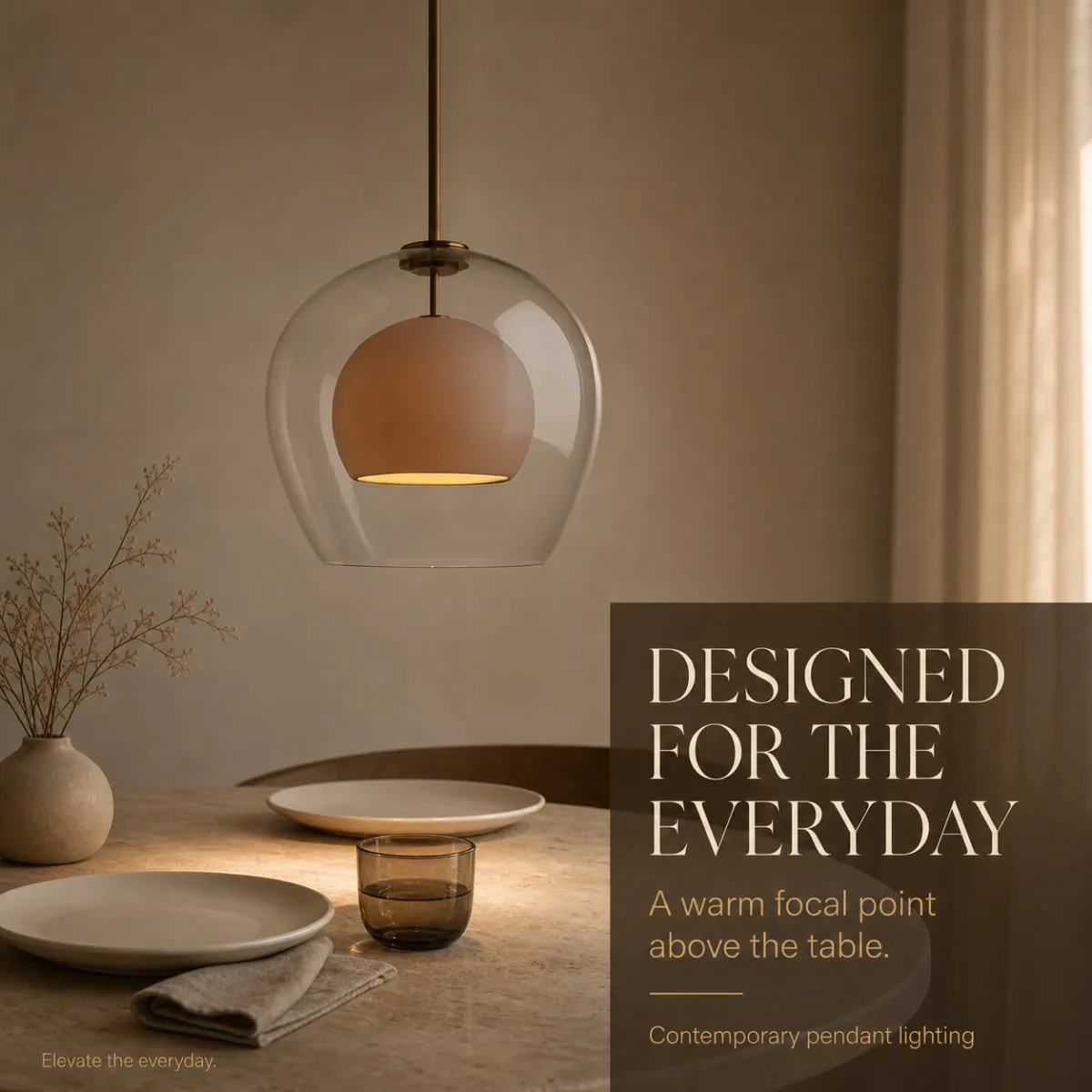 Modern Minimalist 2026 Double Glass Shade Pendant Light Clear Globe Milk White Inner Shade Brass Lamp for Kitchen Island