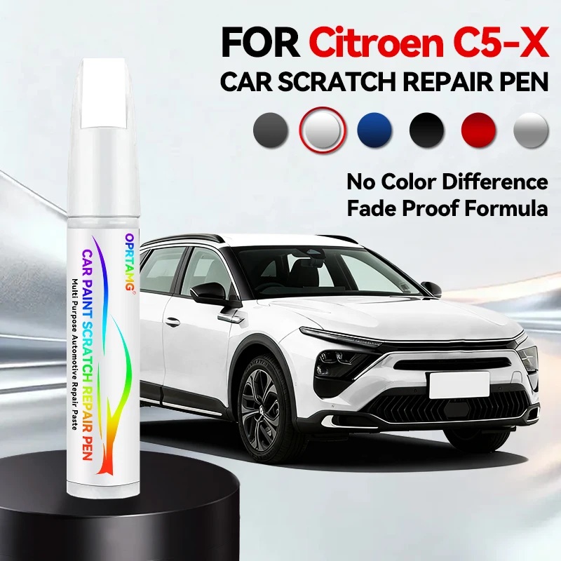 

Ручка-корректор для ремонта автомобильной краски Citroen C5 X, средство для удаления царапин, аксессуары для авто, синий KQL, зеленый EKL, EVL, серебристый KCA, белый KWEP