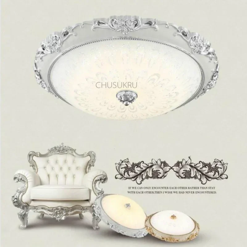 

Acryl LED Modern Round Glass Lampshade Ceiling Lights Lighting Fixture European Lamp Living Room Bedroom Kitchen Surface Mount