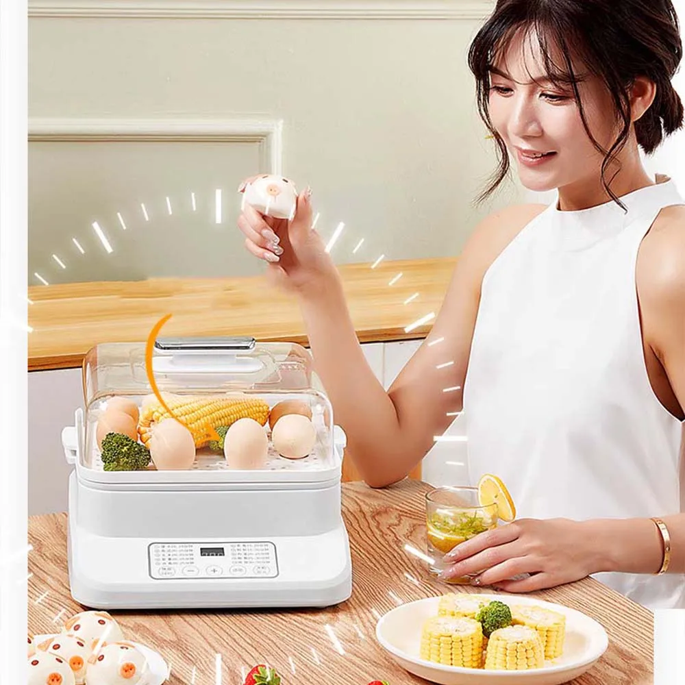 2025 Version Food Steamer Household Electric Steamer Multifunctional Steam Pot Large Capacity