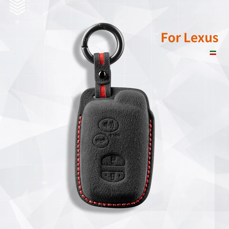 For Lexus CT200H GX400 GX460 IS250 IS300C RX270 ES240 ES350 LS460 GS300 450h 460h Suede Car Key Case Holder Shell Fob Keychain