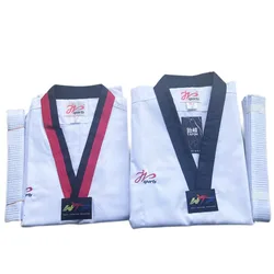 Taekwondo Uniform Dragon And Phoenix Pattern Martial Arts Dobok TKD Long Sleeve Gi Size 110-190