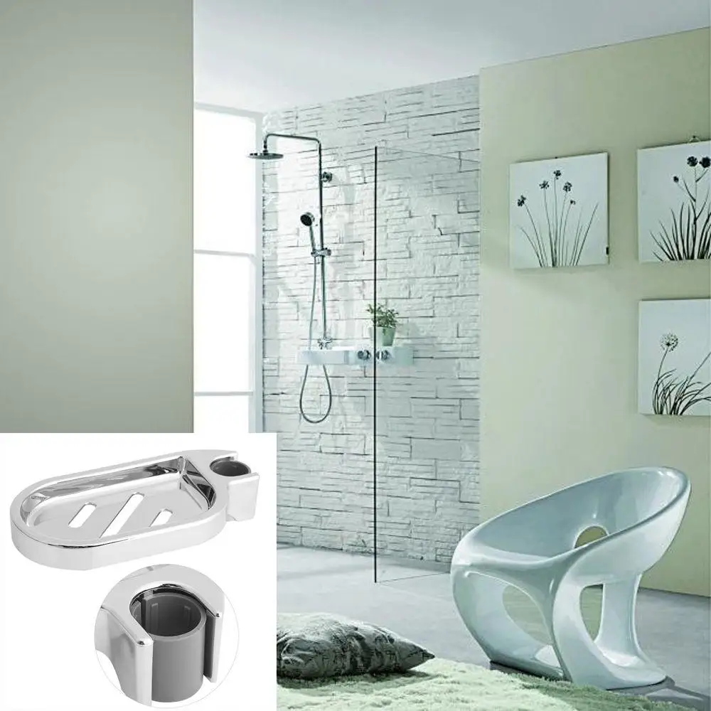 Adjustable Rail Slide Bathroom Bath Shower Soap Dishes Holder For 22 24 25 mm Home
