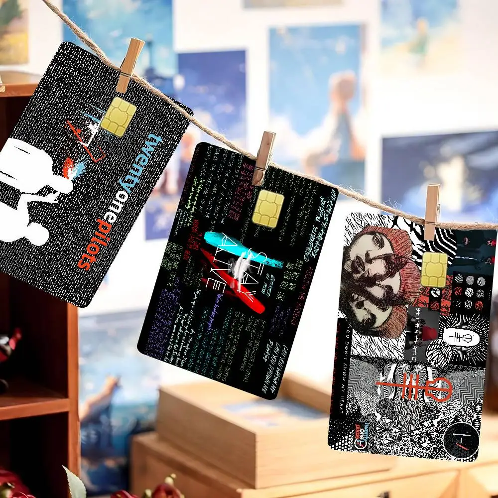 Band T-Twenty O-One P-Pilots Game Film Cover Sticker Case for Small Chip Credit Debit Card Front Side