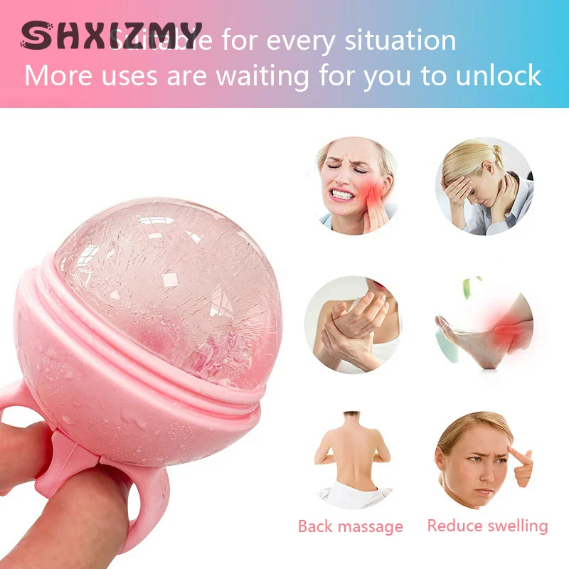 Ice Facial Roller Silicone Mold Skin Care Beauty Lifting Contouring Tools Ice Cube Trays Ice Balls Face Massager Skin Care Tool