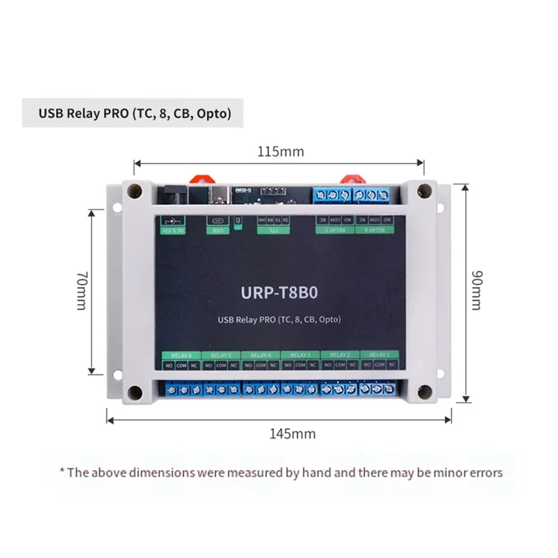 BNVN-USB Relé Placa de Controle Industrial PRO Trilho de Isolamento USB/TTL Placa de Controle Aplicação de Forautomation